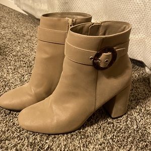 Tan booties